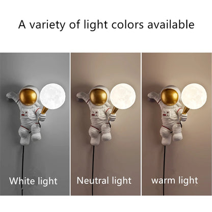 CosmoGlow Astronaut Wall Lamp