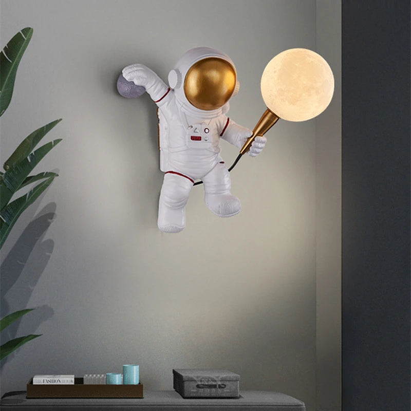 CosmoGlow Astronaut Wall Lamp