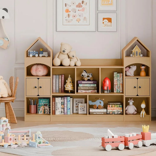 Castle-Shaped Kids Bookshelf & Storage Organizer